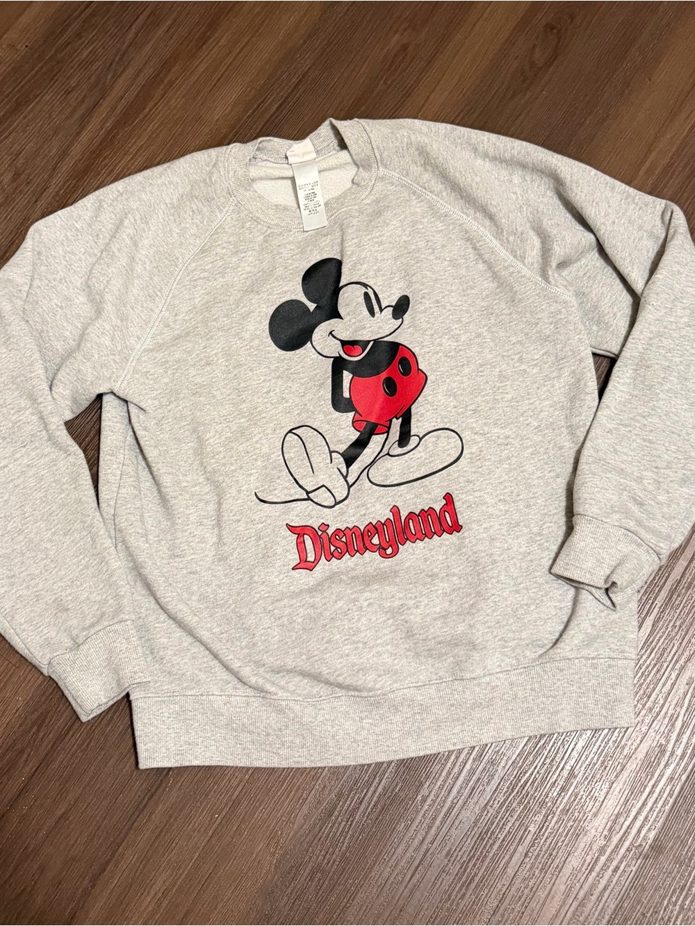 Disneyland Women Gray Mickey Mouse Crewneck Sweatshirt
